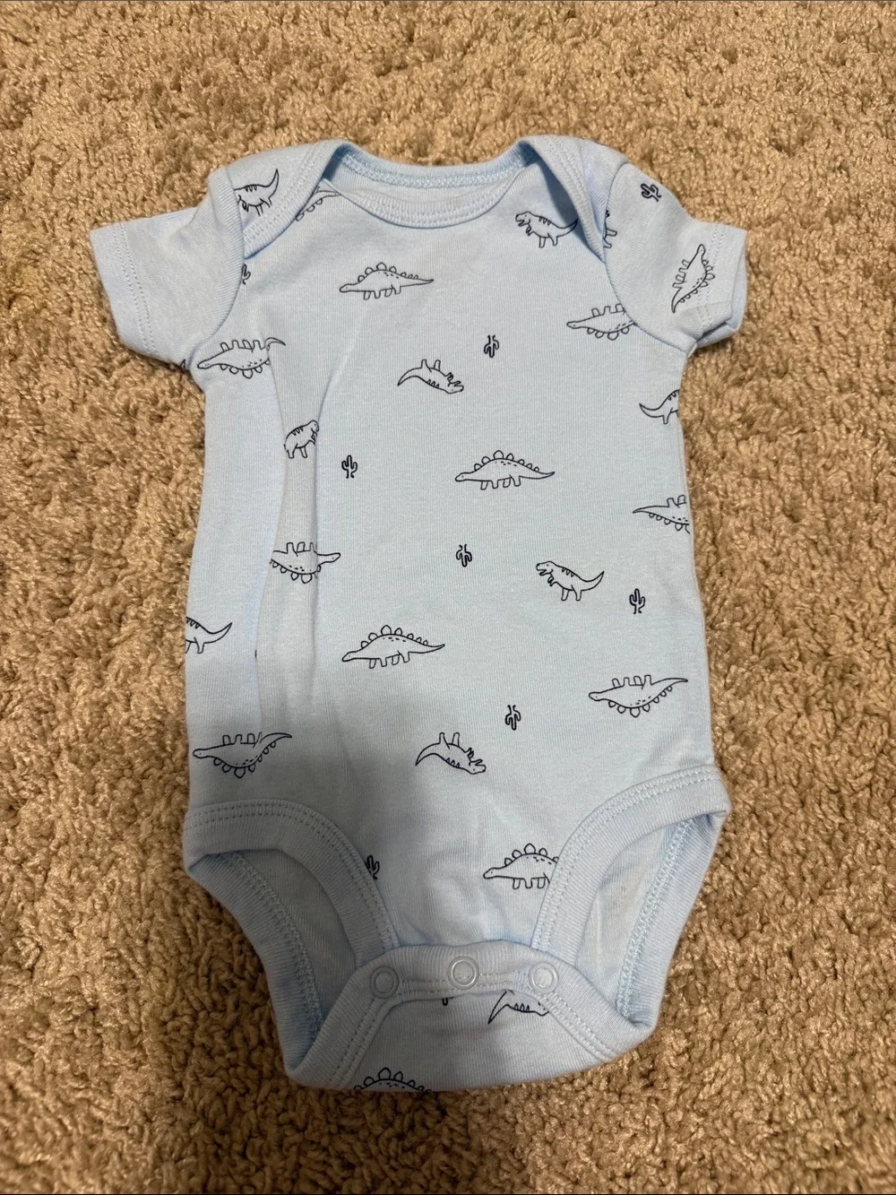 0-3 month Baby Dino Mix 7 Piece Set in Blue, Navy, Cream, Light Blue
